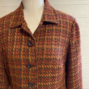Croft & Barrow textured woven tweed blazer jacket. Size L